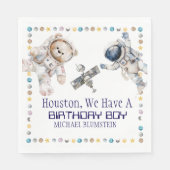 Outer Space Verjaardag Papieren servetten (Voorkant)