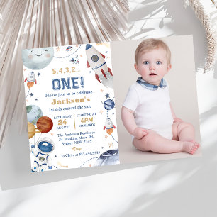 Outer Space Verjaardagsfeest 1e reis rond de zon Kaart