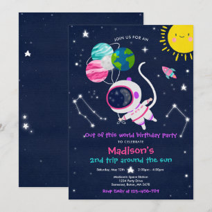 Outer Space verjaardagsfeestje uit deze wereld Kaart
