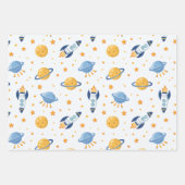 outer space Wrapping Paper Flat Sheet Set of 3 (Voorkant 2)