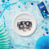 Outerspace Planets Jongen Verjaardag Papieren Bordje (Feest)