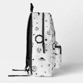 Outerspace Zwart-wit Monochromatisch Bedrukte Rugzak (Links)