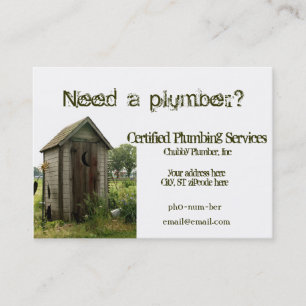 Outhouse Chubby-Visitekaartjes voor loodgieter Visitekaartje