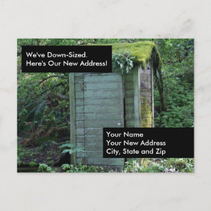 Outhouse Funny Changement d'adresse Carte postale
