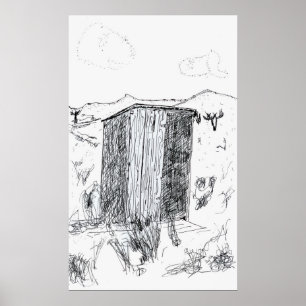 Outhouse, Gemfield, Nevada Poster