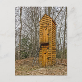Outhouse met twee verdiepingen voor kiezers en pol briefkaart