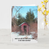 Outhouse Verjaardag Kaart (Gele Bloem)