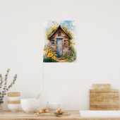 Outhouse Waterverf 3 Poster (Keuken)