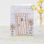 Outhouse Wenskaart Kaart (Gele Bloem)