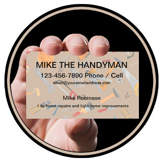 Outil Carte de visite Handyman simple Arrière - pl