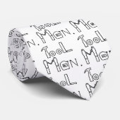 Outil homme épelé avec un dessin d'outils, cravate (Roulé)