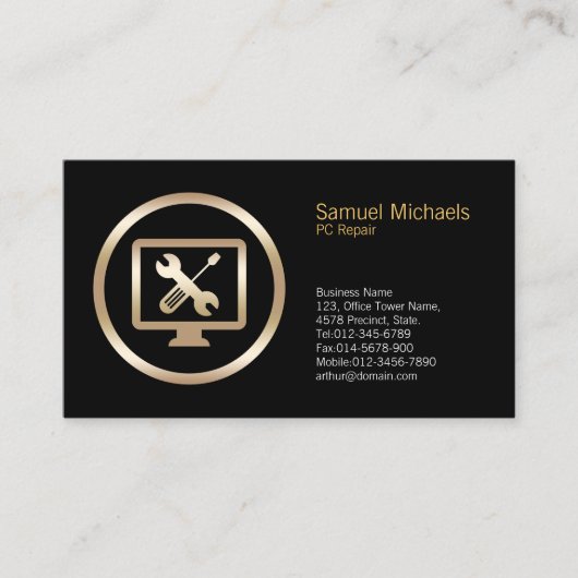 Outil informatique Icon PC Repair Carte de visite (Devant)