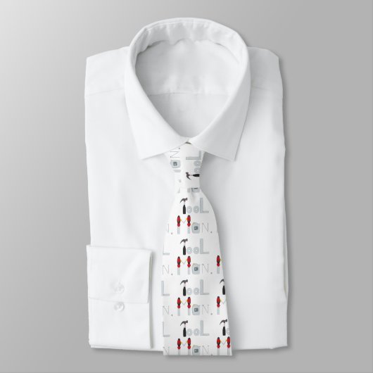 Outil Man Outils Motif sur Cravates personnalisés (Attaché)