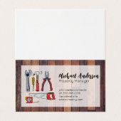 Outils à main | Cartes en bois (Extérieur déplié)