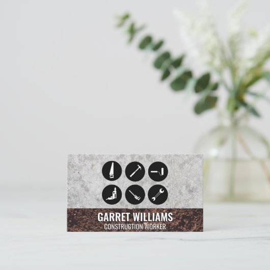 Outils | Carte de visite de construction (Debout devant)