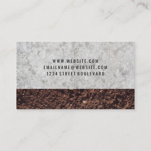 Outils | Carte de visite de construction (Dos)