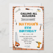 Outils de construction invitation (Devant)