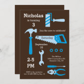 Outils de construction Invitation d'anniversaire (Devant / Derrière)