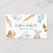 Outils de cuisson à l'aquarelle Carte de visite (Devant)