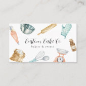 Outils de cuisson à l'aquarelle Carte de visite (Devant)