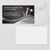 Outils de dentisterie | Carte de visite de code QR (Devant / Derrière)