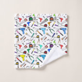 Outils de dessin amusant Motif d'illustration maté (Gant de toilette)