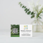 Outils de jardin | Paysage | Carte de visite QR (Debout devant)