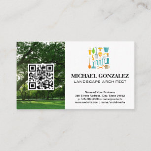 Outils de jardin   Paysage   Carte de visite QR