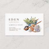 Outils de jardinage Carte de visite aquarelle (Devant)