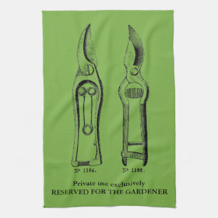 Outils de jardinage vintages Pruners Serviette de