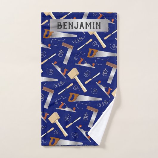 Outils de menuiserie de charpentier personnalisés (Serviette à main)