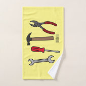 Outils de menuiserie illustration de dessin animé (Serviette à main)