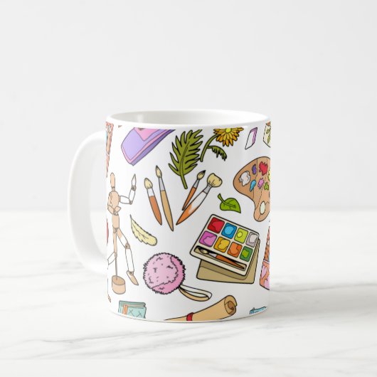 Outils de peinture Impression Mug (Devant gauche)