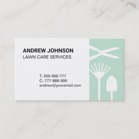 Outils de tondeuse moderne Carte de visite d'entre (Devant)