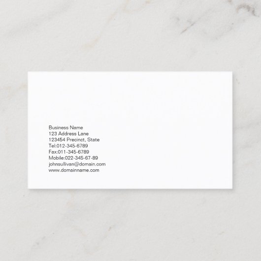 Outils électriques Carte de visite (Dos)