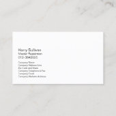 Outils foncés Accueil Réparation Carte de visite d (Dos)