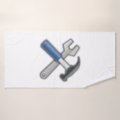 Outils, marteau et clé (Serviette de bain)
