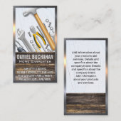 Outils matériels | Carte de visite en métal bois (Devant / Derrière)