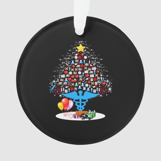 Outils Médicales Arbre de Noël Funny Nurse Noël (devant)