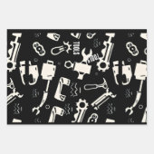 outils noir et blanc papier d'emballage lourd (Devant 3)