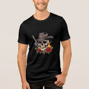 Outlaw Cowboy Schedel T-Shirt