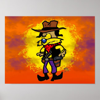 Outlaw Doggo bij zonsondergang Poster