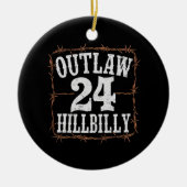 Outlaw Hillbilly 2024 Westerne Trump Vance 2024 Keramisch Ornament (Voorkant)