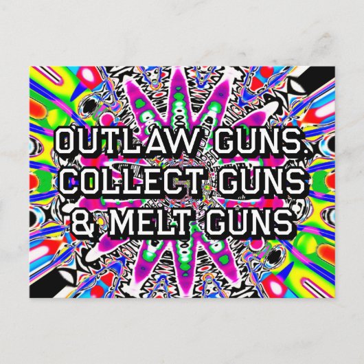 OUTLAW PISTOLEN, VERZAMELEN PISTOLEN & SMELTEN PIS BRIEFKAART (Voorkant)