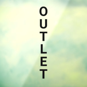 Outlet Sale Groot Bord Retail Winkel Raam Sticker