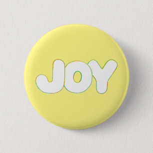 Outline Art - Joy - woord in kleuren, knoppen Ronde Button 5,7 Cm