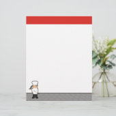 Outline girl chef whisky menu recette en-tête (Debout devant)