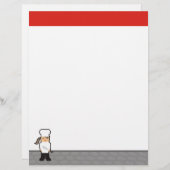 Outline girl chef whisky menu recette en-tête (Devant / Derrière)