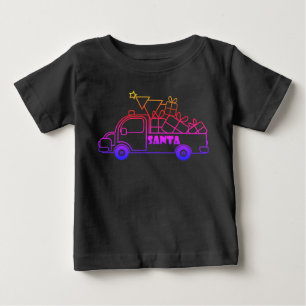Outline Kerst truck Santa auto side uitzicht