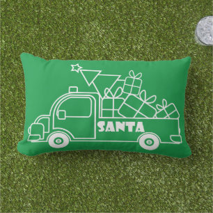 Outline Kerst truck Santa auto side uitzicht Buitenkussen